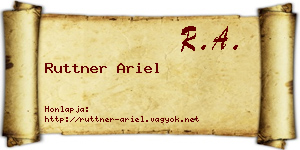 Ruttner Ariel névjegykártya